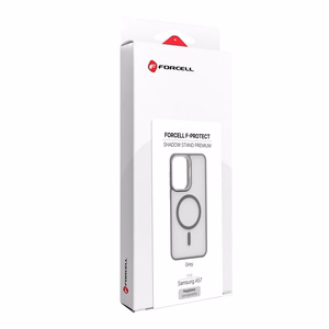 Case for Samsung A57 Forcell F-Protect Shadow Stand Premium compatible with MagSafe grey