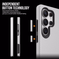 Dėklas Perfectionists Triangle Case Samsung S928 S24 Ultra sidabrinis