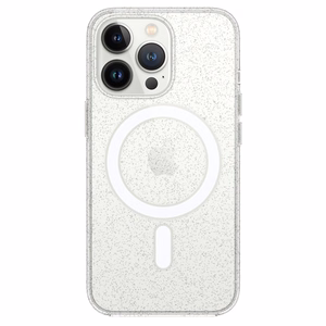 TEL PROTECT MagSilicone skaidrus dėklas telefonui Iphone 14 Pro Max su blizgučiais