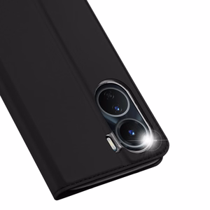 Dux Ducis Skin Pro atverčiamas piniginės tipo dėklas Vivo Y16 / Y02s – juodas