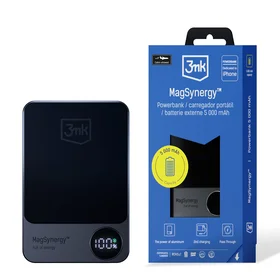3mk MagSynergy su MagSafe 5000mAh 18W Išorinė baterija (f) - juoda