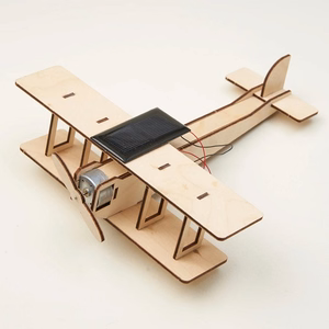 Solar Powered Toy "Biplane Flying Star"