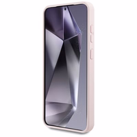 Karl Lagerfeld silikoninis grafiti Ikonik logotipas su magnetiniu Samsung Galaxy S25 dėklas rožinis