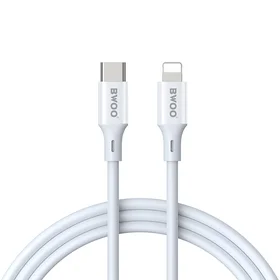 BWOO Kabelis USB-C - Lightning 1m 27W ABS + TPE X283 C-L baltas
