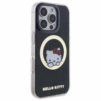 Hello Kitty IML Saldus kačiukas magnetinis iPhone 16 Pro dėklas - juodas