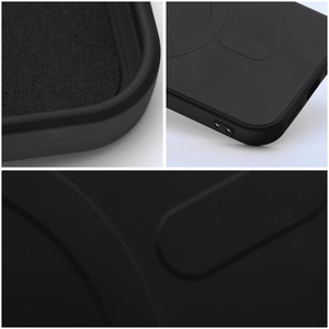Silikoninis „Mag Cover“ dėklas, skirtas „iPhone 17 Pro Max / 18 Pro Max“, suderinamas su „MagSafe“, su didele kameros išpjova – juodas