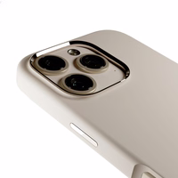 Puro Icon Mag Pro Magnetinis silikoninis dėklas telefonui iPhone 16 Pro - smėlio spalvos