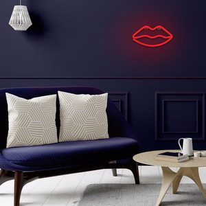 Neon LED Light LIPS raudonas Bat + USB FLNE08 Forever Light