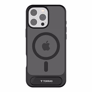Torras Pstand serijos dėklas telefonui iPhone 16 Pro Max - juodas