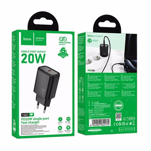 Įkroviklis Hoco USB-C QC PD 20W N60 juodas