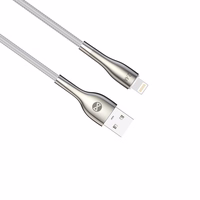 Forever Sleek laidas USB - Lightning 1,0 m 2.4A baltas