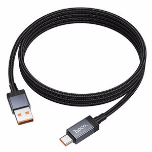 Kabelis USB A į USB C Hoco 5A su ekranu 1 m X118 juodas