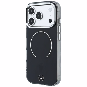 Mercedes Double Layer Iconic Logo dėklas, skirtas iPhone 18 Pro Max / 17 Pro Max, suderinamas su MagSafe – juodas