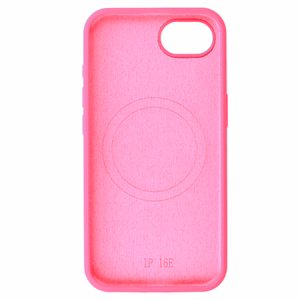 Magnetinis plonas silikoninis dėklas telefonui Iphone 16e (m) - rožinis