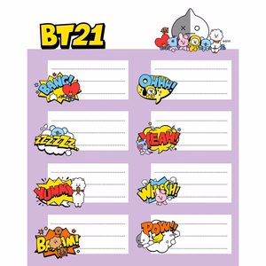 BT21 lipdukų rinkinys