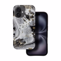 FORCELL F-PROTECT Mirage, karinio standarto išbandytas magnetinis dėklas telefonui IPHONE 16 PLUS, sidabrinis rūkas