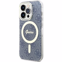 Guess IML 4G Magnetinis dėklas iPhone 15 Pro - mėlynas