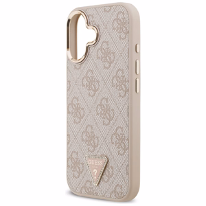 Guess 4G Triangle Logo Magnetinis dėklas telefonui iPhone 17 - rožinis auksas