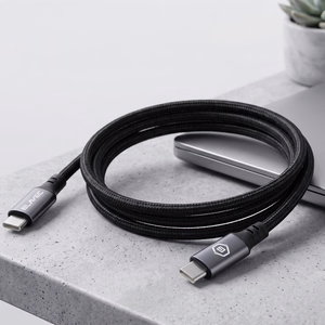 Blavec Zumi pintas laidas Type C - Type C PD 60W 3A su LCD ekranu 1m Apple CarPlay/Android Auto juodas