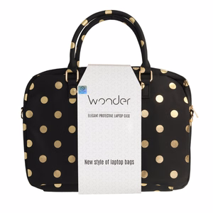 Wonder nešiojamojo kompiuterio portfelis 15-16 colių auksinis taškuotas