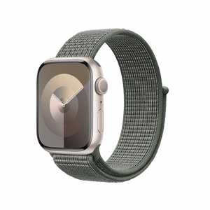 Crong Nylon sportinis dirželis, skirtas Apple Watch 44 / 45 / 46 / 49 mm, kariškai žalias