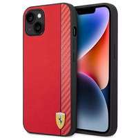 Dėklas telefonui Ferrari FEHCP14MAXRE iPhone 14 Plus 6.7 raudonas oglių pluošto dėklas