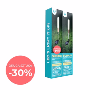 Komplektas: Forever Light saulės LED šviestuvas SUNARI FLS-72, apvalus krištolinis šviestuvas, 3000K, 600mAh, 0,72Wh, Ni-MH, x2