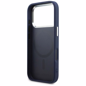 Karl Lagerfeld Embossed Open Ring RSG Logo MagSafe dėklas iPhone 18 Pro Max / 17 Pro Max; spalva: mėlyna