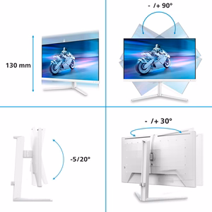 Philips Evnia 6000 27M2N6501L/00 monitorius 67,3 cm (26,5") 2560 x 1440 pikselių Quad HD QD-OLED baltas