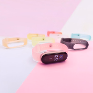 Silikoninis dirželis Xiaomi Mi Band 5 / 6 apyrankei - auksinis