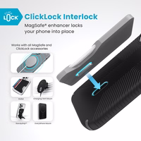 Speck Presidio2 Grip ClickLock & MagSafe - iPhone 16 Pro dėklas (juodas / Slate pilkas / baltas)