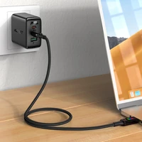 Acefast C7-03 USB-C USB-C 100W 1.2m kabelis su ekranu - juodas