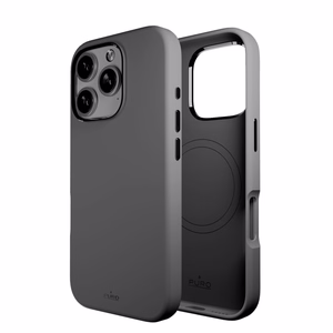 Puro Icon Mag Pro MagSafe silikono dėklas iPhone 16 Pro - tamsiai pilkas