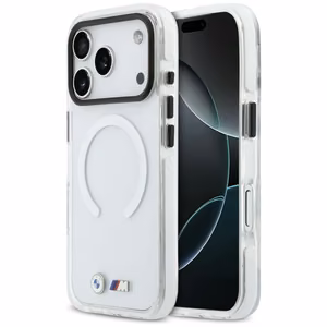 BMW M IML Shockproof Metal Logos MagSafe Dėklas for iPhone 17 Pro - Clear