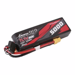 „Gens Ace“ G-Tech 5000 mAh, 11,1 V, 60C, 3S1P trumpas Lipo akumuliatorius su XT60 jungtimi