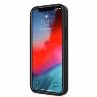 Guess Saffiano Vintage Script dėklas telefonui iPhone 12 Pro Max 6.7 juodas