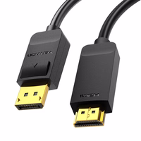 DisplayPort 1.2 į HDMI 1.4 kabelis Vention HAGBH, 2 m, 4K 30Hz (juodas)
