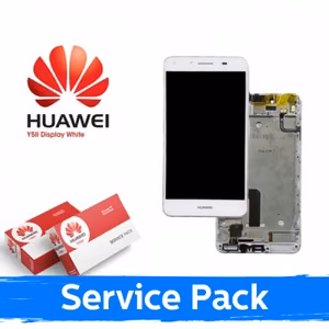 Ekranas skirtas Huawei Y5-II baltas su rėmeliu (Service Pack)
