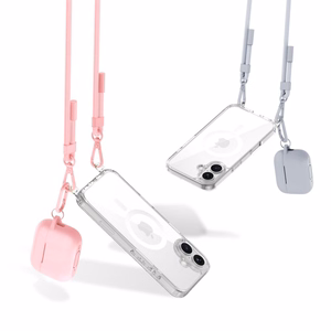 Dėklas TECH-PROTECT FLEXAIR CHAIN MAGSAFE IPHONE 16 pilkas & rožinis