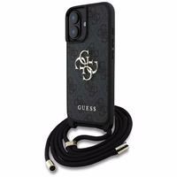 Guess 4G Big Logo Cord Stap dėklas telefonui iPhone 16 - juodas