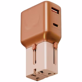 Tinklo įkroviklis Energea TravelGo Adapter 35 USB-A/USB-C 35W oranžinis