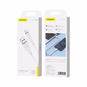 FONENG laidas X90 Micro USB 2.1A 1M baltas