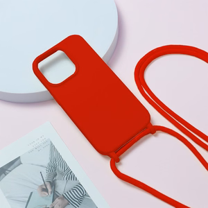 Dirželis silikoninis dėklas telefonui Iphone 13 Pro dizainas 1 raudonas