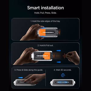 Spigen Glas.tR EZ Fit Pro HD AC privatumo grūdintas apsauginis stiklas, skirtas iPhone 18 Pro Max
