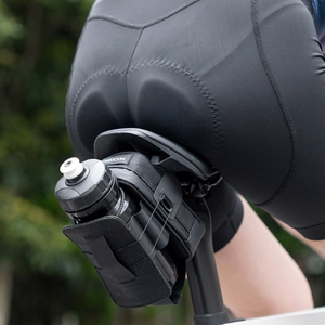 Rockbros P010 multifunctional saddle bag with bottle holder - black