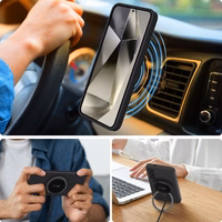 Tech-Protect Liquid Silicone Magnetinis dėklas Samsung Galaxy S25 Edge - juodas