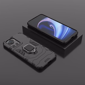 Ring Armor šarvuotas hibridinis dėklas su magnetiniu laikikliu OnePlus Ace Juodas