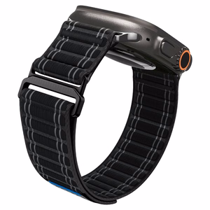 SPIGEN WBF0 dirželis APPLE WATCH 8 / 9 / 10 / 11 / SE / ULTRA (44 / 45 / 46 / 49 MM) juodas