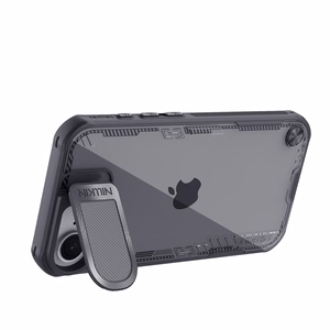 Nillkin Iceblade Prop dėklas telefonui su objektyvo dangteliu ir stovu iPhone 16e - juodas
