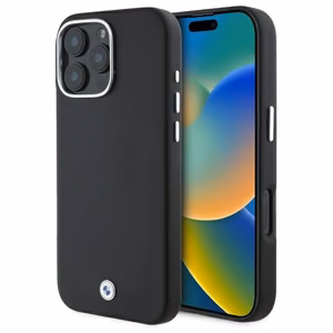 BMW Sign Full Wrapped Metal MagSafe dėklas iPhone 16 Pro Max - juodas